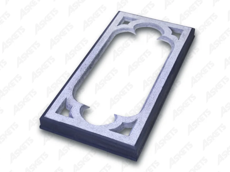 Kapu apmale vienvietīga, atvērta, ar ažūra rakstu