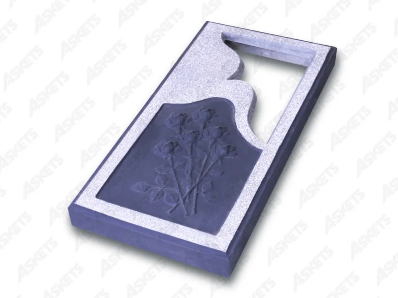 Kapu apmale vienvietīga, slēgta, ar izgriezumu un zīmējumu (rozes)