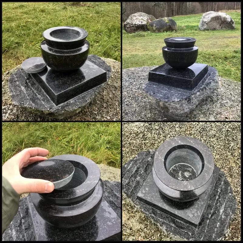 Virszemes kremācijas urna - piemineklis