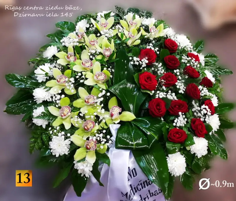 sēru vainags ar orhideju, ātra izgatavošana, Rīgas centrs