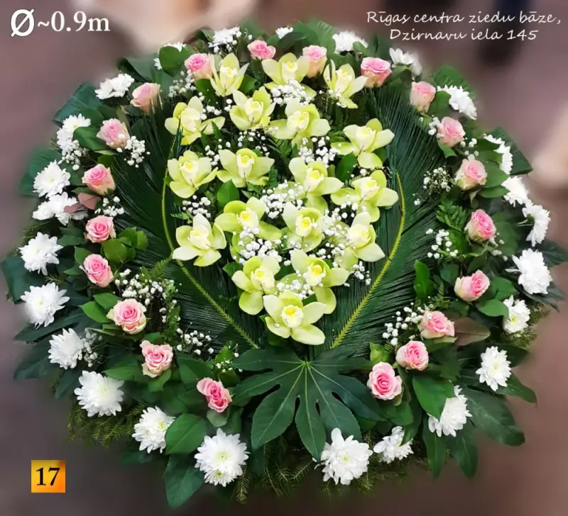 sēru vainags, izgatavots Rīgas centra ziedu bāze, Dzirnavu iela 145