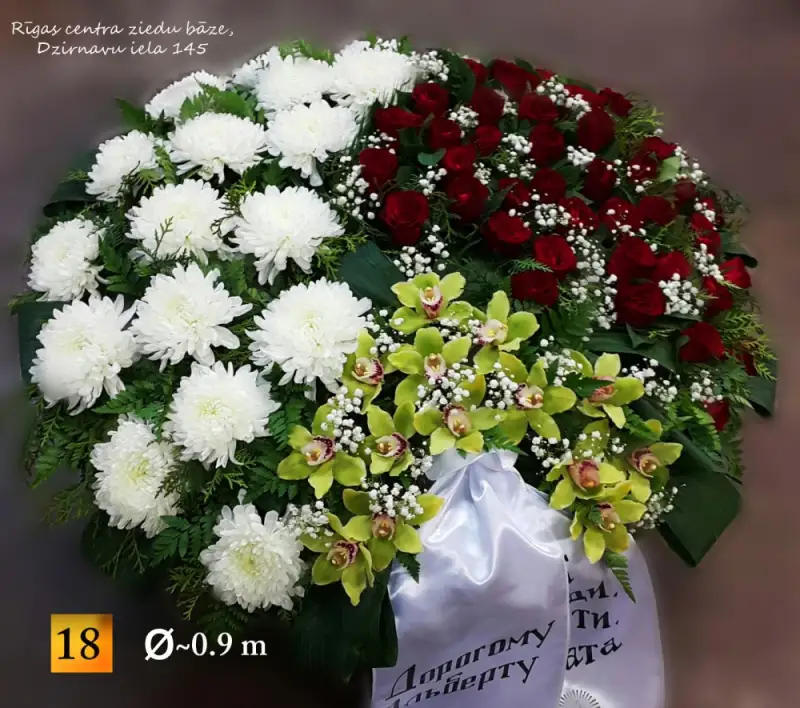 sēru vainags ar lentu, Rīgas centrs, ātra izgatavošana