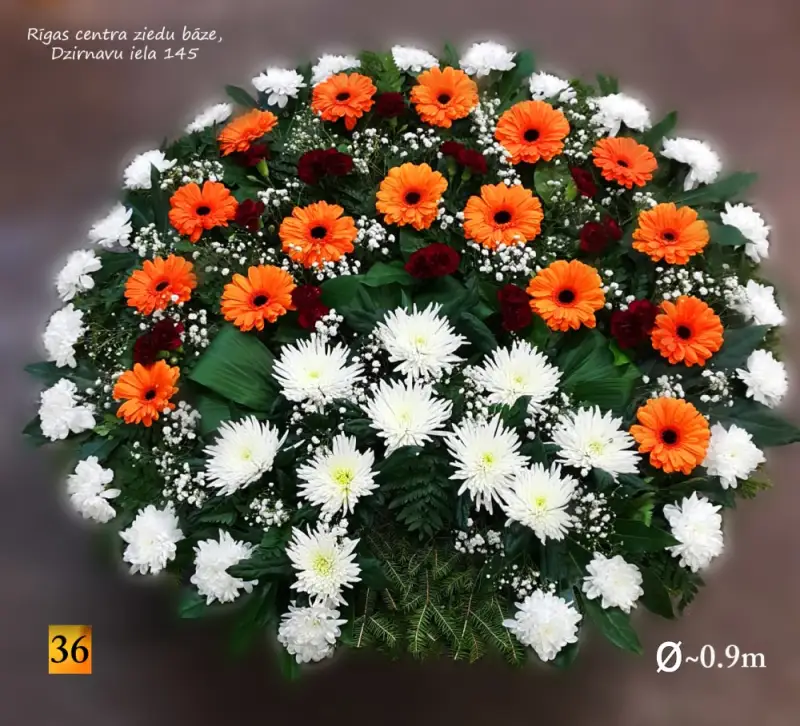 Sēru floristika Rīgā, Svaigi grieztie ziedi bērēm