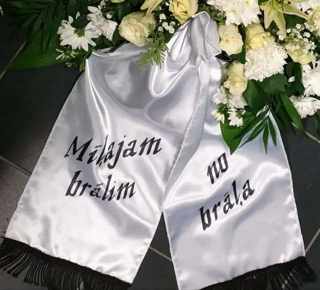  Satin Funeral Ribbon