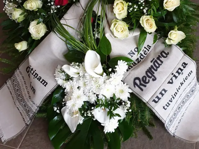 Linen Funeral Ribbon