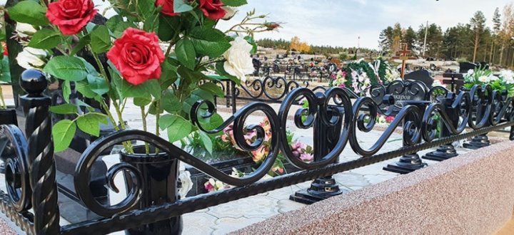 Metal enclosure for grave sites