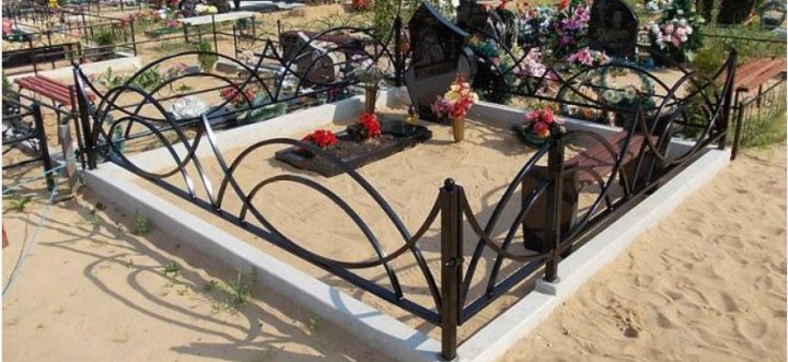 Metal enclosure for grave sites