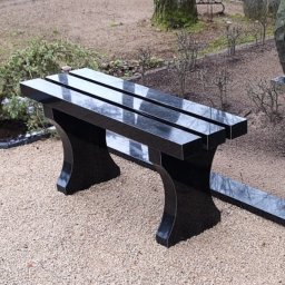 Preview image for  Granite bench with intricately carved legs