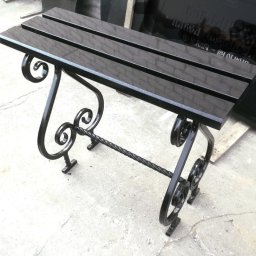Preview image for  Grave bench with metal legs and granite surface