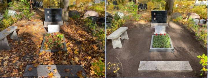 Autumn grave cleaning 