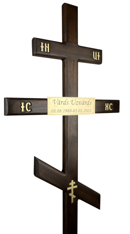 Koka krusts ar ornamentiem