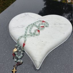 Preview image for  Granite gravestone with a heart of two types of granite
