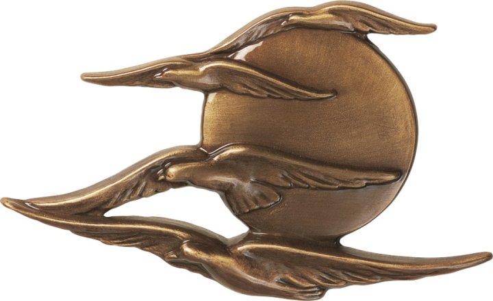 Bronzas plāksnītes ar putniem