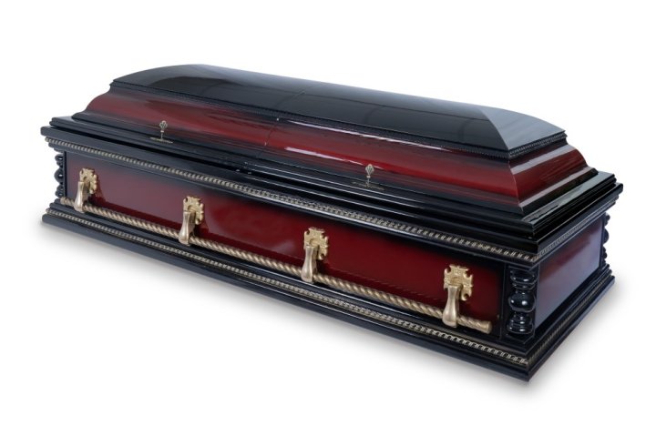 Wooden lacquered sarcophagus 