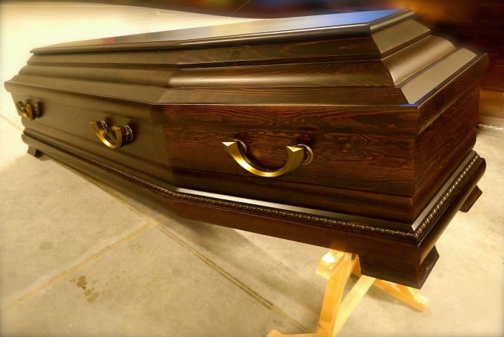 Wooden coffin