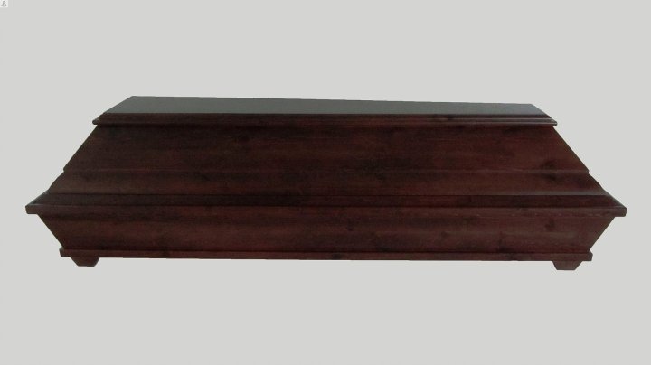 Dark wooden coffin