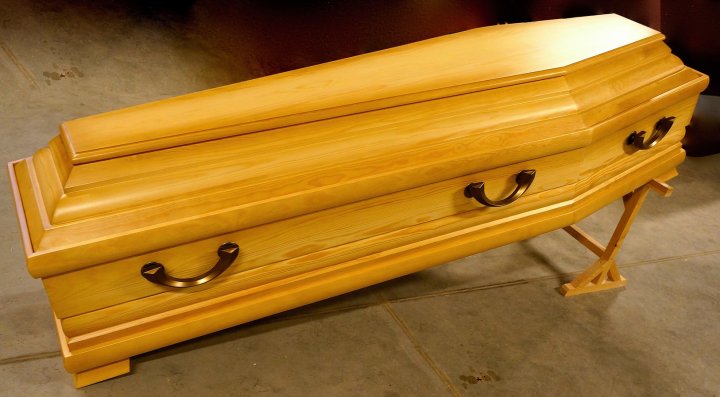 Wooden coffins in Riga