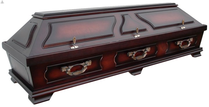 Matte wooden coffin