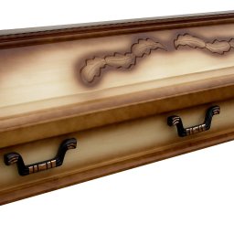 Preview image for  Wooden coffin with oak leaves