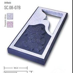 Preview image for  Бетонное надгробие с открытым уголком и декором