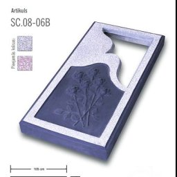 Preview image for  Бетонное надгробие с открытым уголком и декором