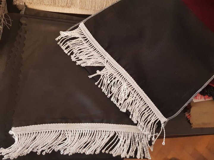 Zīda sēru lenta melnā krāsā