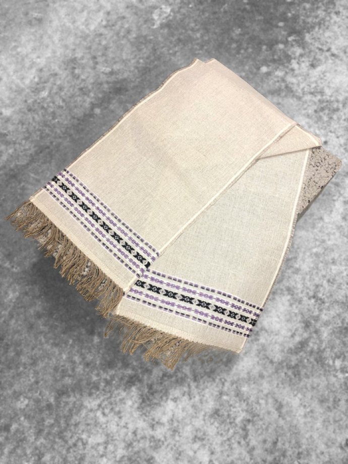 Mourning ribbon made of linen fabric