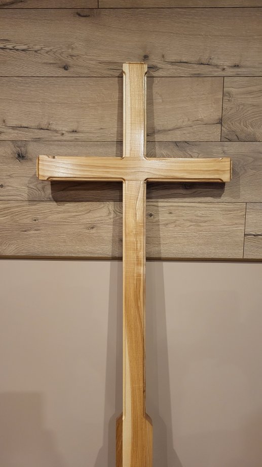 Oak wooden cross for funerals