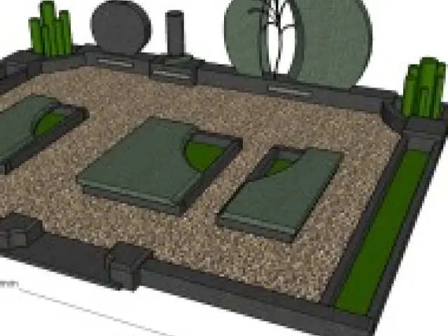 Designing of burial site beautification