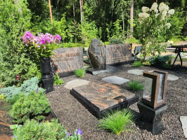 Grave site greening and landscaping