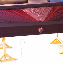 Preview image for  Draped casket in burgundy 