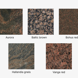 Preview image for  Granite gravestones made of red and brown granite