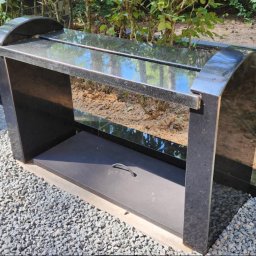 Preview image for  Grave bench with rounded legs made of granite