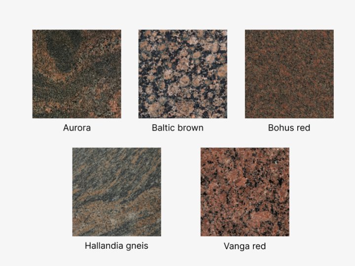 Soulgarden: Selection of natural stone in red and brown tones