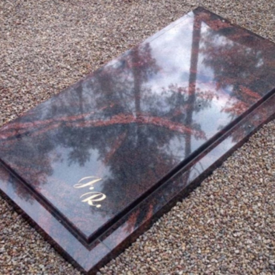 Classic grave slab made of granite