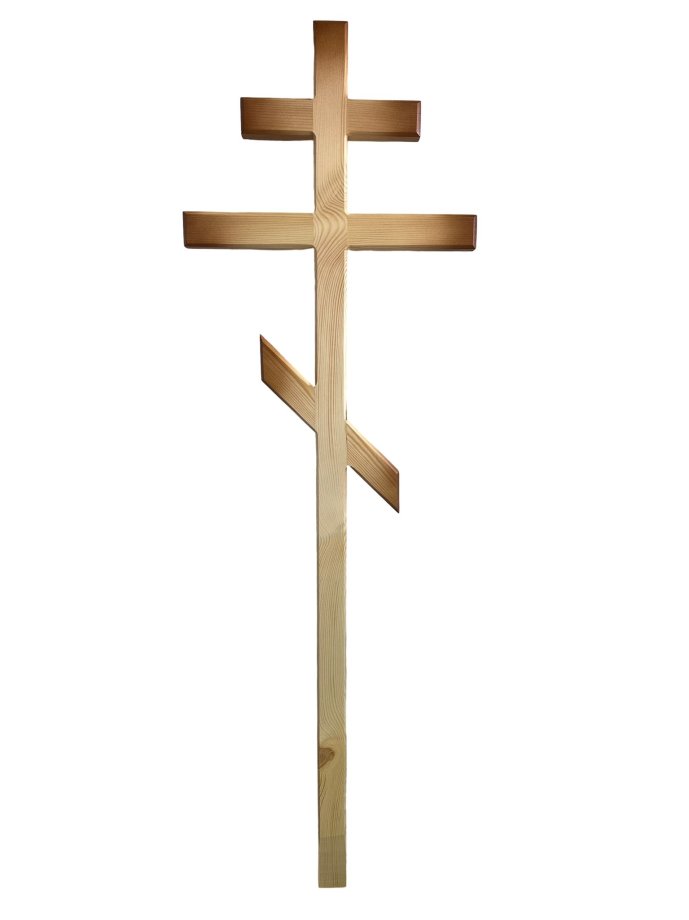 Light wooden cross - Orthodox