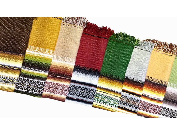 Traditional blankets in various colours