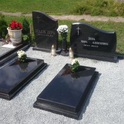 Preview image for  Granite graves slab with an open corner