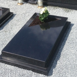 Preview image for  Granite grave slab with an open corner