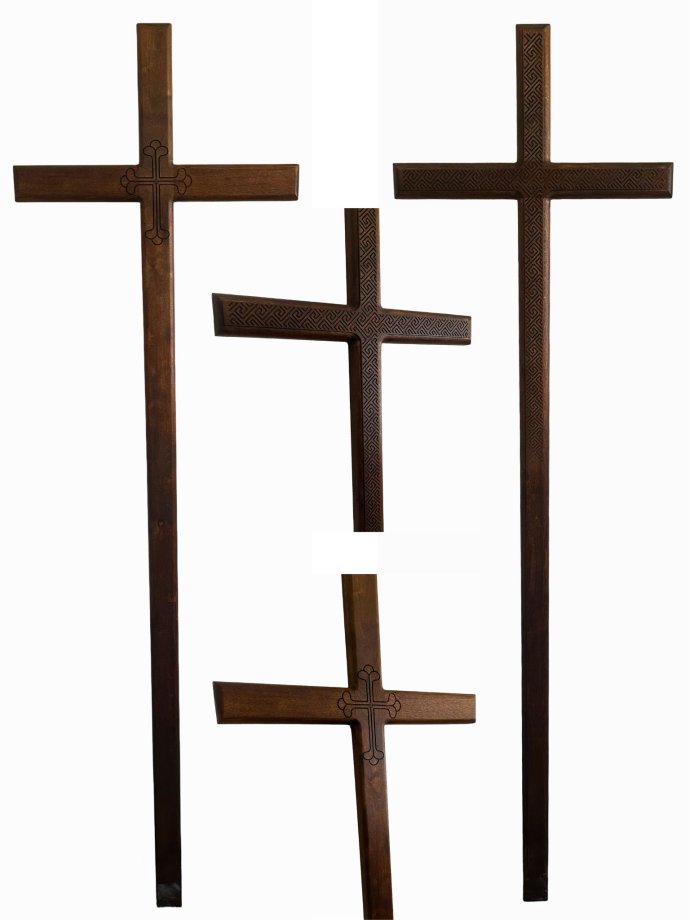 Catholic, Lutheran wooden cross with engraving