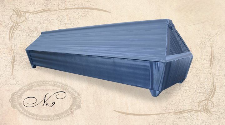 Draped wooden coffin Nr.9