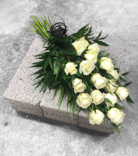 Mourning bouquets with white roses