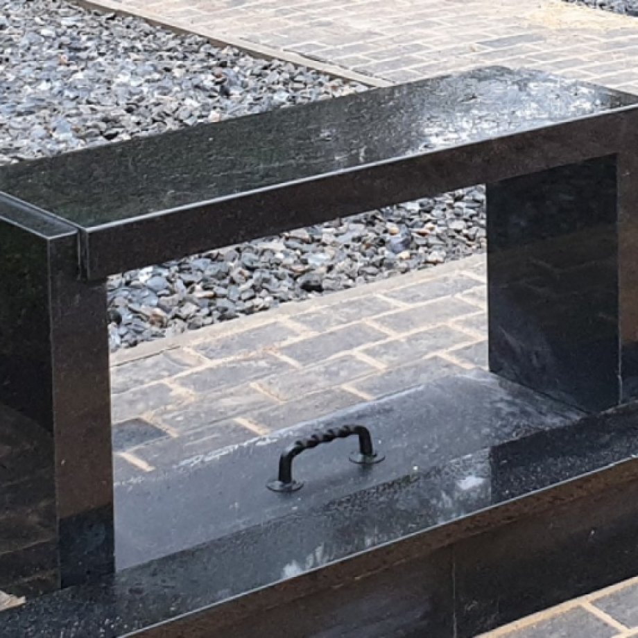 Granite bench for a gravesite