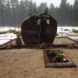 Preview image for  Elegant open-type gravestone made of granite