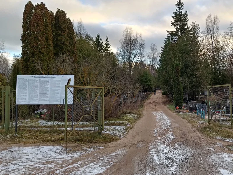 Skats no Grīvas kapu ieejas Daugavpilī