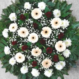 Preview image for  Bēru vainags ar gerberām un rozēm 80 cm Nr.119
