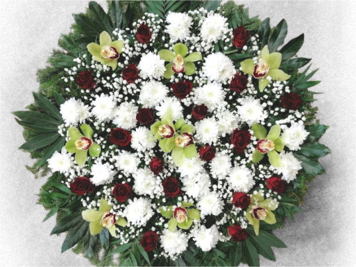 Funeral wreath, 80 cm in diameter