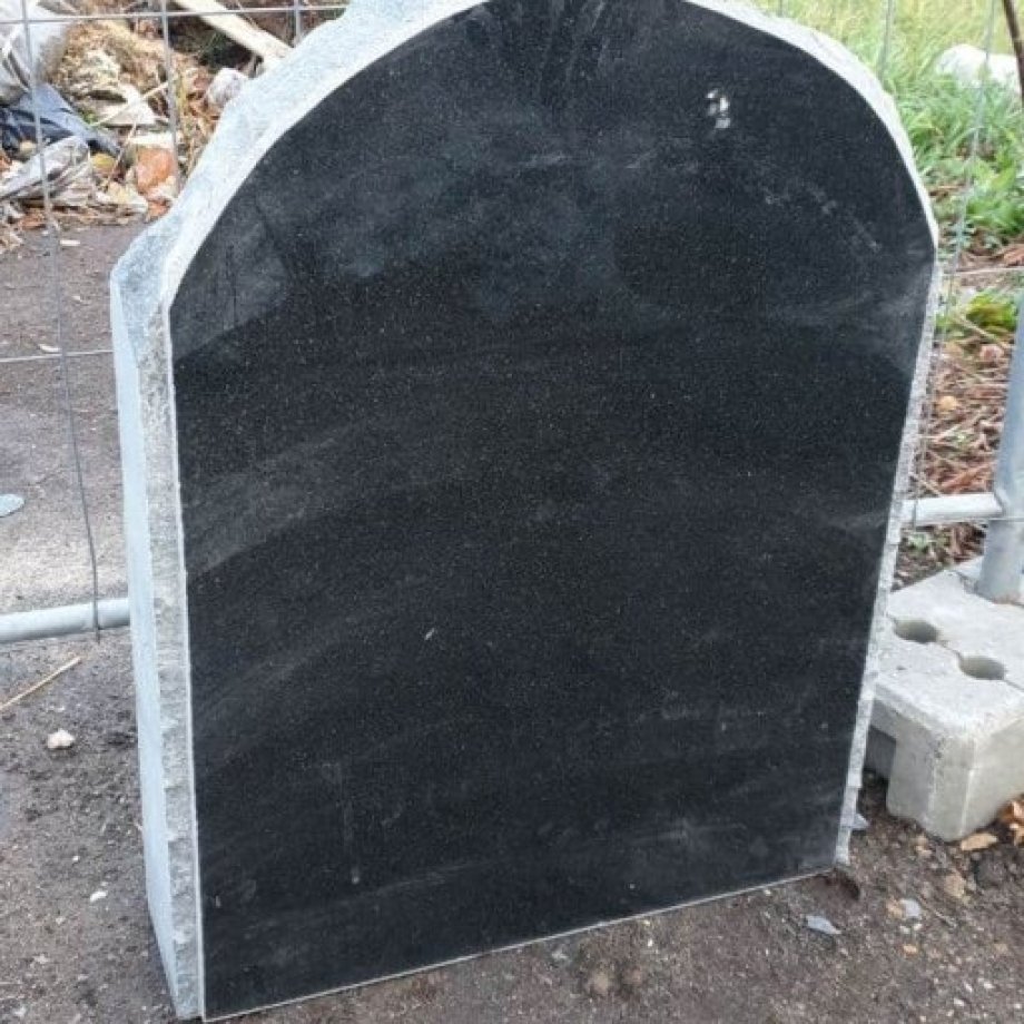 Rough-hewn Granite Headstone