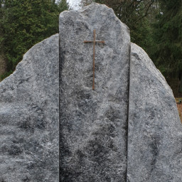 Preview image for  Boulder gravestone with a bronze cross