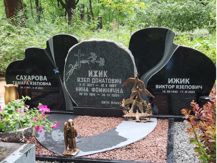 Granite gravestone composition
